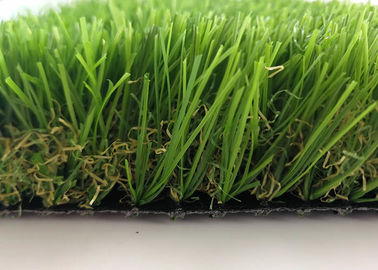 Dense Surface Silky Soft Monofilament PE + Curly PP Outdoor Artificial Grass , 5 - 8 Years Warranty