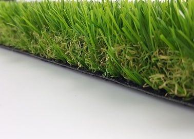 Dense Surface Silky Soft Monofilament PE + Curly PP Outdoor Artificial Grass , 5 - 8 Years Warranty