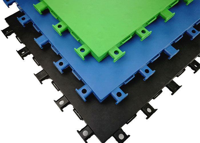 Non Poisonous Smell Less Indoor Sports Flooring Green 301 * 301 * 20 mm